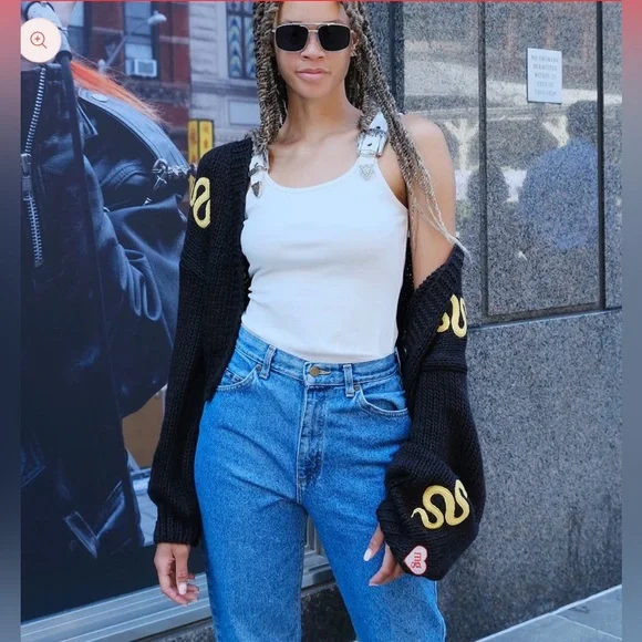 Reputation Vibes, Black Cardigan w/ Snakes! 🐍 🖤 - Picture 2 of 9